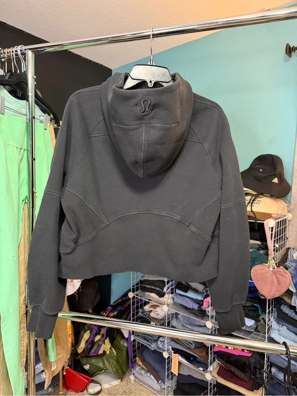 Lululemon Scuba Oversized Funnel Neck Half-Zip Hoodie Black Size M/L